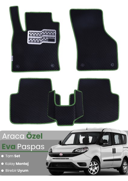 Fiat Doblo (2010-2022) Uyumlu Eva Paspas Tam Set–araca Özel,su Geçirmez,kolay Montaj