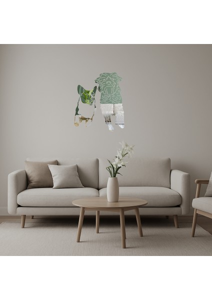 Koşan Küçük Köpekler Dekoratif Aynalı Tablo - BRF17246-6449