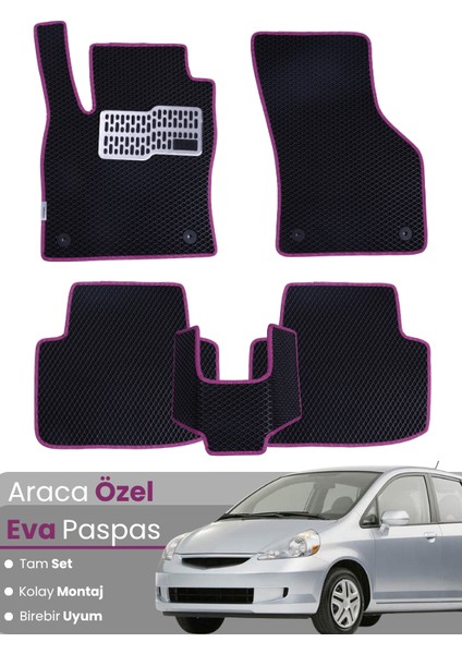Honda Jazz Hatchback (2002-2008) Uyumlu Eva Paspas Tam Set–araca Özel,kolay Montaj