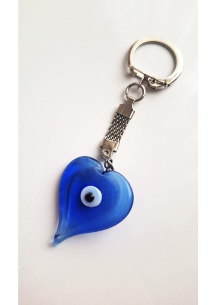 Hediyelik Nazar Boncuklu Kalp Anahtarlık 9,5 cm modelleri