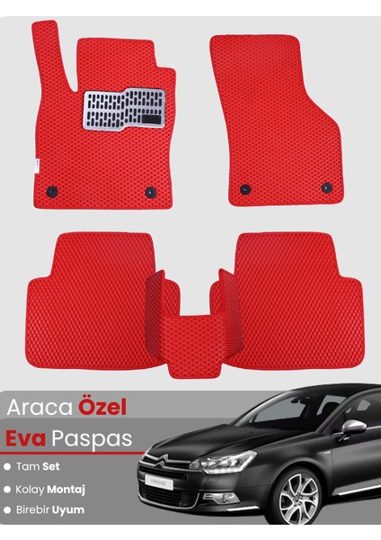 Citroen C5 (2008-2017) Uyumlu Eva Paspas Tam Set–araca Özel,su Geçirmez,hızlı ve Kolay Montaj
