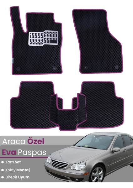 Mercedes Benz C Serisi W203 (2000-2007) Uyumlu Eva Paspas Tam Set – Araca Özel Tasarım
