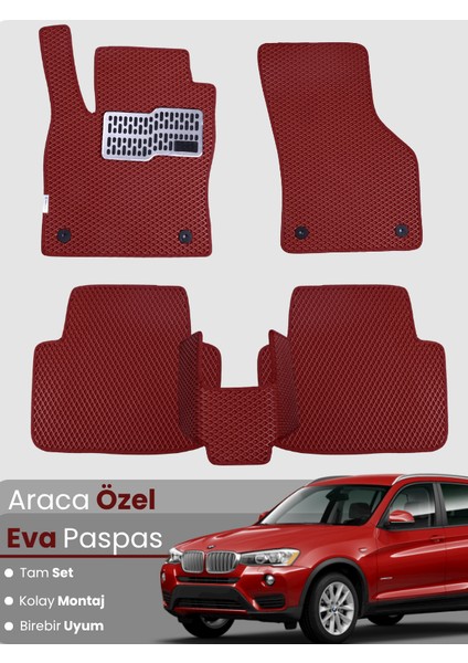 Bmw X3 E83 (2003-2010) Uyumlu Eva Paspas Tam Set–araca Özel,su Geçirmez,hızlı ve Kolay Montaj