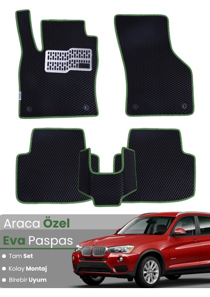 Bmw X3 E83 (2003-2010) Uyumlu Eva Paspas Tam Set–araca Özel,su Geçirmez,hızlı ve Kolay Montaj