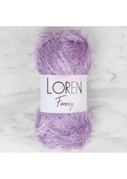 Loren Furry Lila El Örgü Ipi - RF009 - 34047