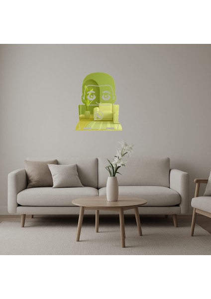 Teknoloji Aşığı Adam Dekoratif Altın Aynalı Tablo - BRF14963-8837