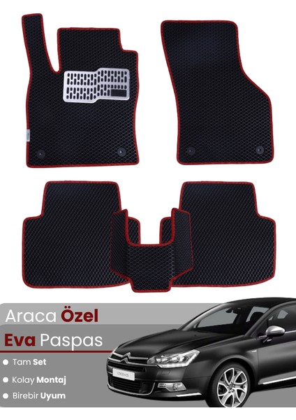 Citroen C5 (2008-2017) Uyumlu Eva Paspas Tam Set–araca Özel,su Geçirmez,hızlı ve Kolay Montaj