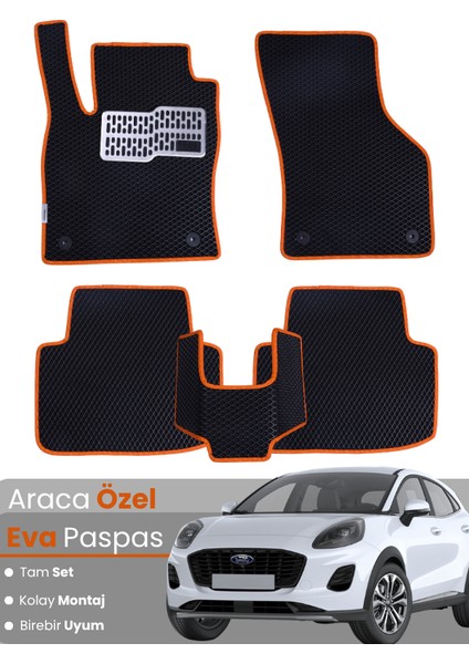 Ford Puma (2020-2024) Uyumlu Eva Paspas Tam Set–araca Özel,su Geçirmez,kolay Montaj