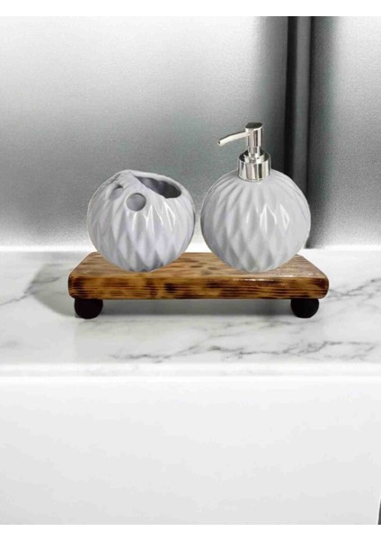 Doğal Ahşap Sabunluk ve Yağdanlık Altlığı | Dekoratif Ayaklı Stand 22X9 cm fırsatları