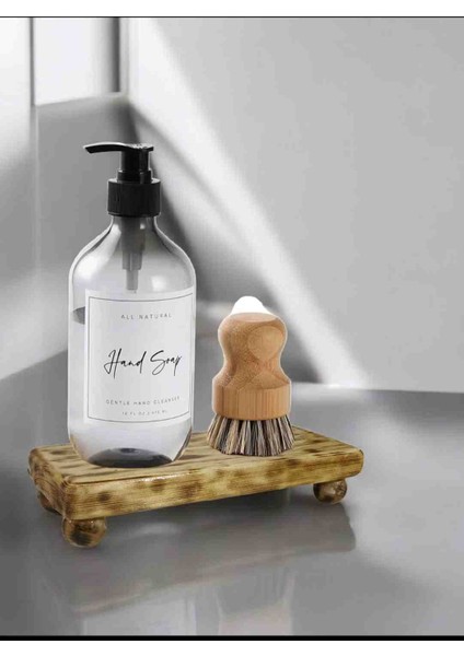 Doğal Ahşap Sabunluk ve Yağdanlık Altlığı | Dekoratif Ayaklı Stand 22X9 cm indirimleri