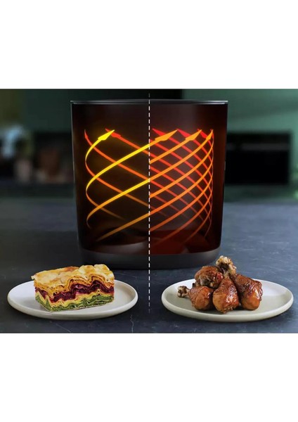 Geniş Hacimli 8,3l Çok Fonksiyonlu Uzaktan Bağlantılı Ultra Premium Airfryer Siyah