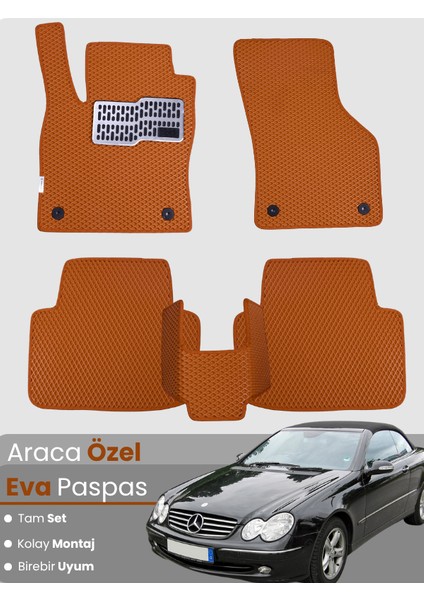 Mercedes Benz Clk Cabrio Coupe (2002-2009) Uyumlu Eva Paspas Tam Set – Araca Özel Tasarım