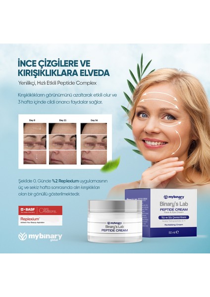 Binary's Lab Peptit Krem (Yüz ve Göz Çevresi Kremi ) 50 ml
