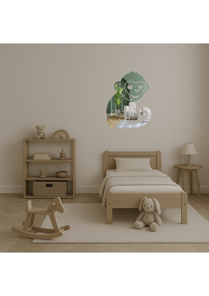 Maymun Dekoratif Aynalı Tablo - BRF17351-8418 fırsatları