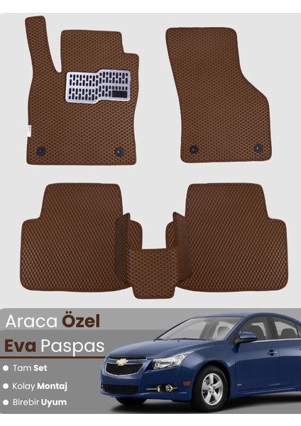 Chevrolet Cruze (2008-2014) Uyumlu Eva Paspas Tam Set–araca Özel,su Geçirmez,kolay Montaj
