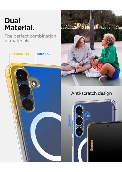 Samsung Galaxy S24 Fe Uyumlu Kılıf Sararmaz Kamera Çerçeveli Magsafe Sarj Destekli Mika Kapak indirimleri