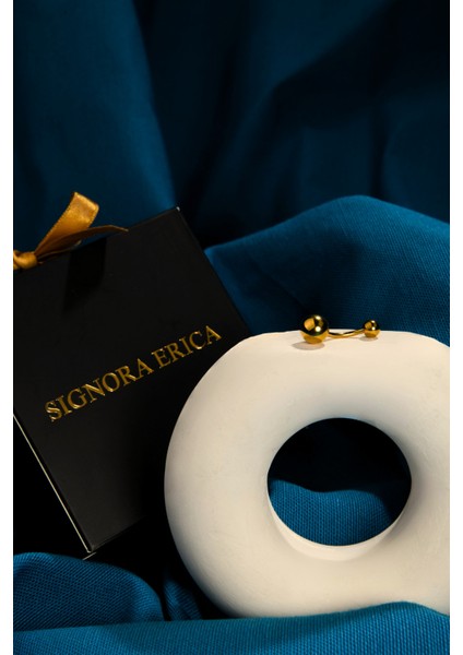 Iki Ucu Toplu Göbek Piercingi