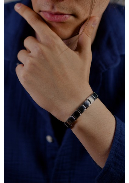 Italyan Çelik Unisex Bileklik 8mm