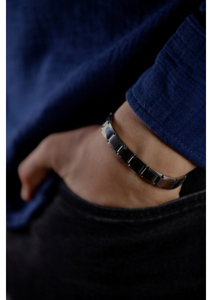 Italyan Çelik Unisex Bileklik 8mm modelleri