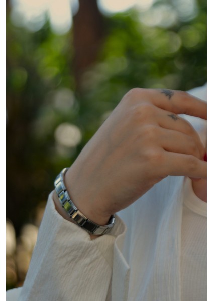 Italyan Çelik Unisex Bileklik 8mm indirimleri