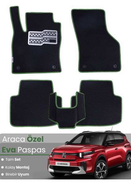 Citroen C3 Aircross (2017-2025) Uyumlu Eva Paspas Tam Set–araca Özel,su Geçirmez,kolay Montaj