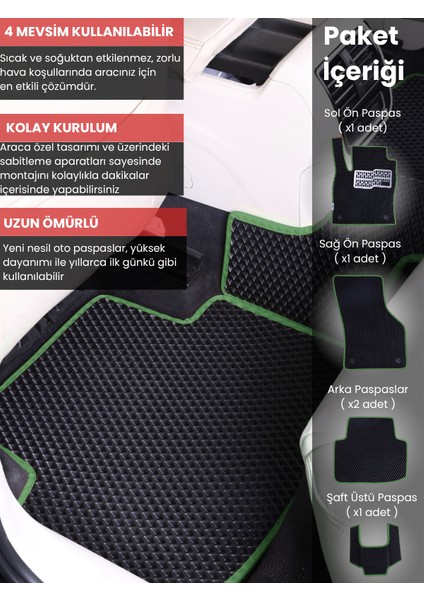 Citroen C3 Aircross (2017-2025) Uyumlu Eva Paspas Tam Set–araca Özel,su Geçirmez,kolay Montaj