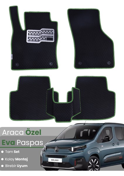 Citroen Berlingo (2024-2025) Uyumlu Eva Paspas Tam Set–araca Özel,su Geçirmez,kolay Montaj