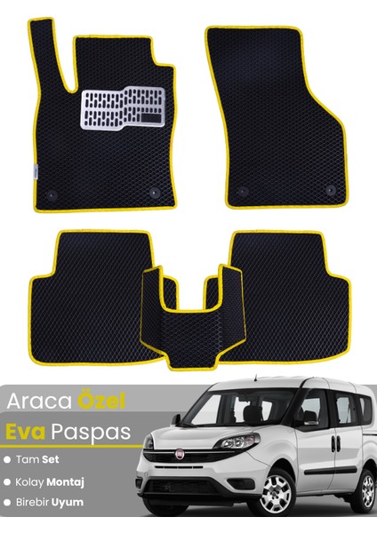 Fiat Doblo (2010-2022) Uyumlu Eva Paspas Tam Set–araca Özel,su Geçirmez,kolay Montaj