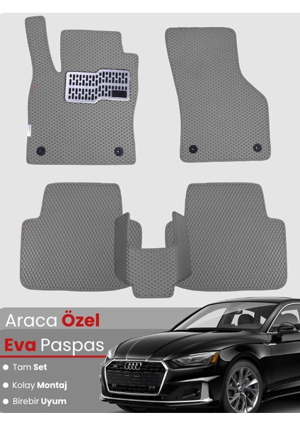 Audi A5 (2016-2025) Uyumlu Eva Paspas Tam Set–araca Özel,su Geçirmez,hızlı ve Kolay Montaj