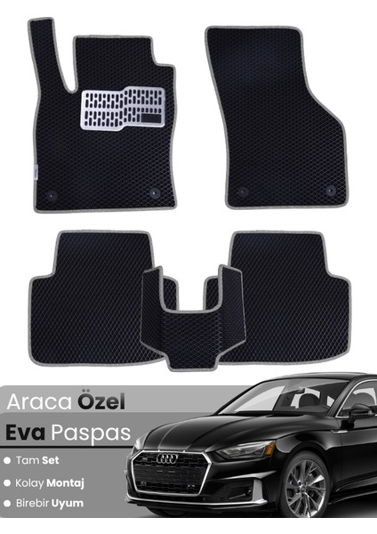 Audi A5 (2016-2025) Uyumlu Eva Paspas Tam Set–araca Özel,su Geçirmez,hızlı ve Kolay Montaj