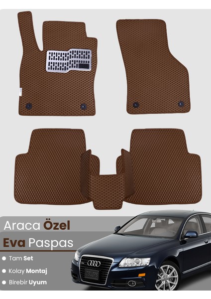 Audi A6 (2004-2011) Uyumlu Eva Paspas Tam Set–araca Özel,su Geçirmez,hızlı ve Kolay Montaj