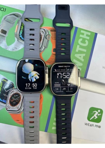 Gri Akıllı Saat 8 Dt No 1, Şık ve Fonksiyonel Tasarım