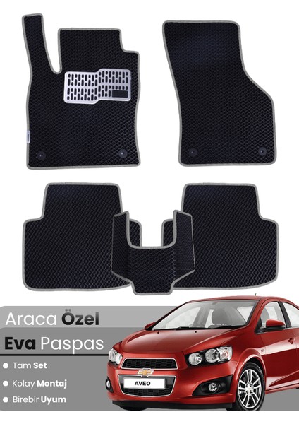 Chevrolet Aveo (2012-2015) Uyumlu Eva Paspas Tam Set–araca Özel,su Geçirmez,kolay Montaj