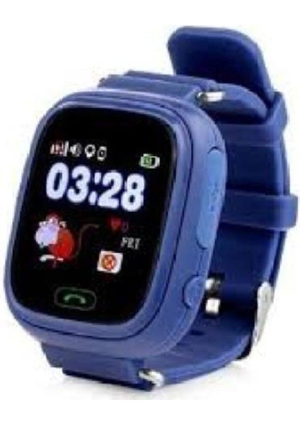Mavi Renkli Çocuk Güvenlik ve Takip Akıllı Saat, Q90 Sim Kartlı indirimleri
