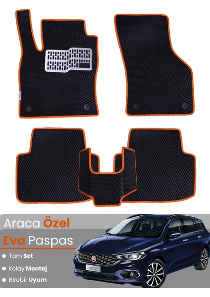 Fiat Egea Stationwagon (2017-2025) Uyumlu Eva Paspas Tam Set–araca Özel,su Geçirmez