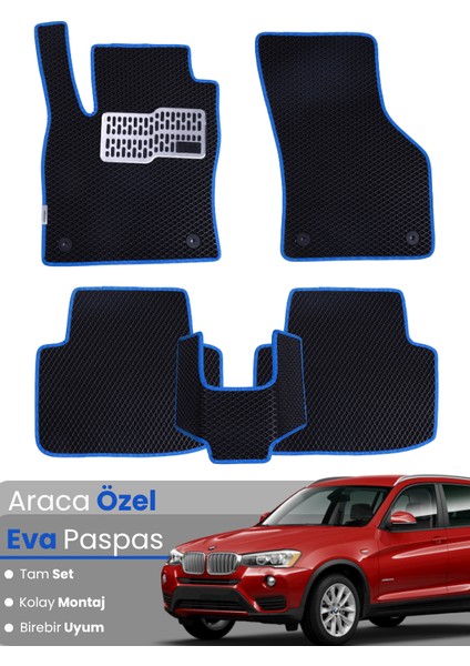 Bmw X3 E83 (2003-2010) Uyumlu Eva Paspas Tam Set–araca Özel,su Geçirmez,hızlı ve Kolay Montaj