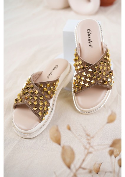 Sharone Anatomik Ortopedik Taşlı Günlük Kadın Terlik indirimleri