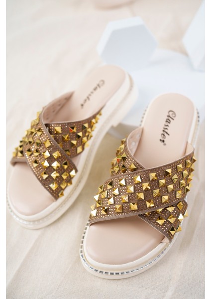 Sharone Anatomik Ortopedik Taşlı Günlük Kadın Terlik