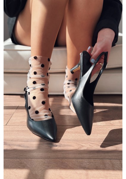 Teylor Siyah Ince Topuklu Kadın Ayakkabı fırsatları