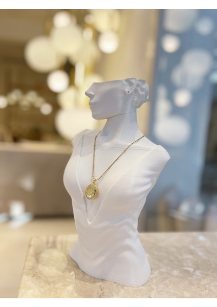 Alya Desenli Çelik Kararmaz Paslanmaz Tasarım Özel Zincirli Kolye 1 Adet fırsatları