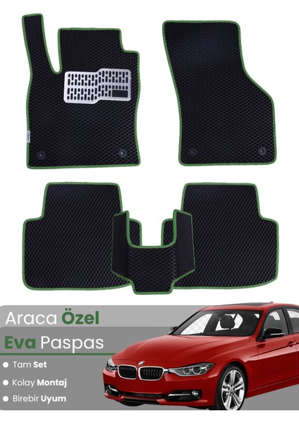 Bmw 3 Serisi F30 Sedan (2012-2019) Uyumlu Eva Paspas Tam Set–araca Özel,su Geçirmez