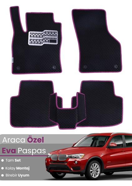 Bmw X3 E83 (2003-2010) Uyumlu Eva Paspas Tam Set–araca Özel,su Geçirmez,hızlı ve Kolay Montaj