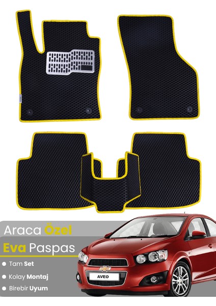 Chevrolet Aveo (2012-2015) Uyumlu Eva Paspas Tam Set–araca Özel,su Geçirmez,kolay Montaj