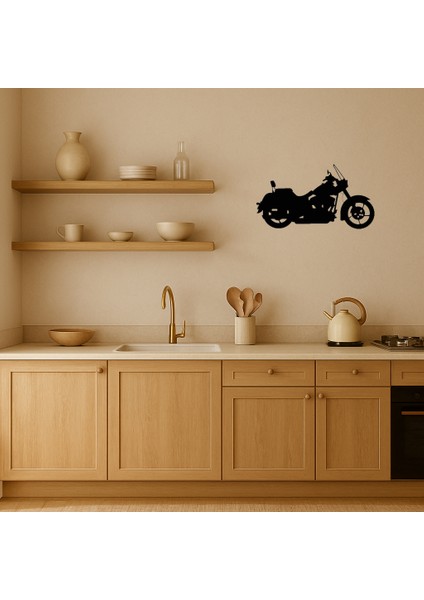 Klasik Motosiklet Dizaynlı Mdf Dekoratif Tablo - BRF12506-9198 fiyatları