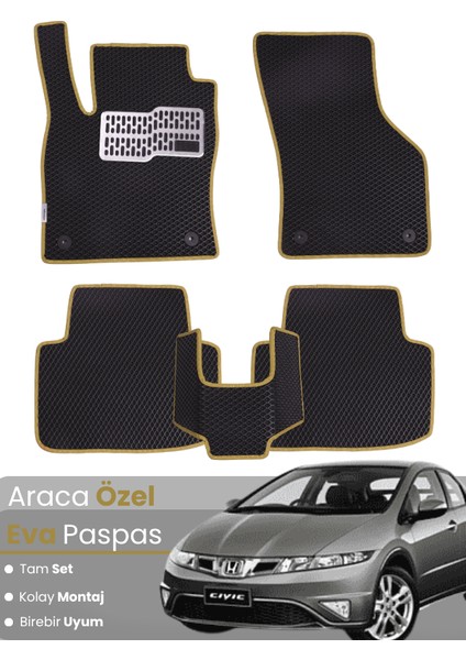 Honda Civic Euro Hatchback (2003-2005) Uyumlu Eva Paspas Tam Set–araca Özel Tasarım