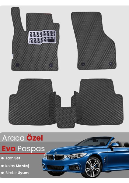 Bmw 3 Serisi E93 Cabrio (2005-2013) Uyumlu Eva Paspas Tam Set–araca Özel,su Geçirmez