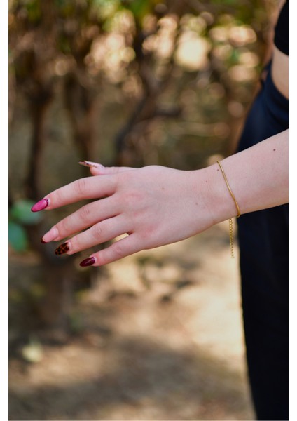 Yılan Model Unisex Çelik Zincir Bileklik