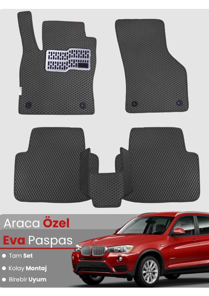 Bmw X3 E83 (2003-2010) Uyumlu Eva Paspas Tam Set–araca Özel,su Geçirmez,hızlı ve Kolay Montaj