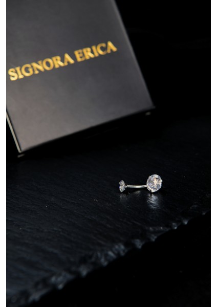 Iki Ucu Yuvarlak Taşlı Göbek Piercing fiyatları