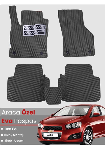 Chevrolet Aveo (2012-2015) Uyumlu Eva Paspas Tam Set–araca Özel,su Geçirmez,kolay Montaj